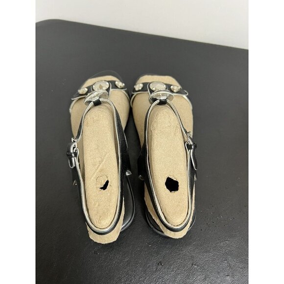 Nickels Soft Black T Strap Open Toe Sandals Adjustable Ankle Strap Size 8.5M - Picture 3 of 8